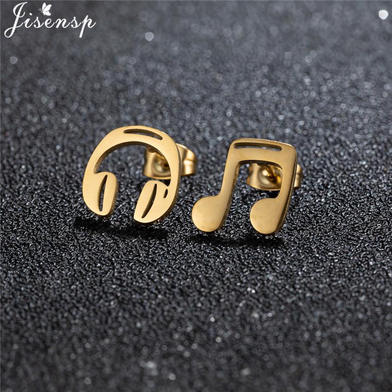 Unique Christmas Earring Stainless Steel YES NO Cactus Footprint Music Stud Earrings for Women Tiny Star Boots Jewelry Girl Gift