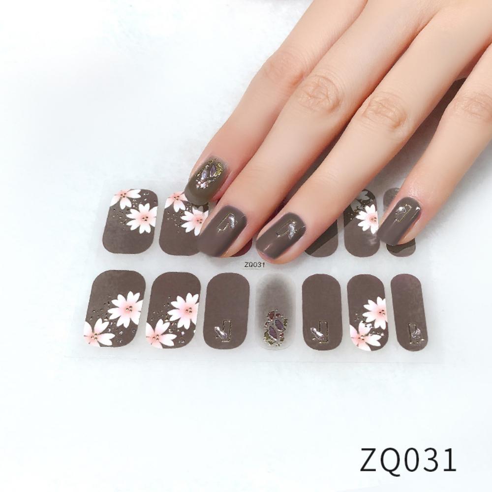 Whitening Three-dimensional Nail Sticker Full Sticker Waterproof Nail Patch Advanced Sense Simple Wind Nail Polish Glue