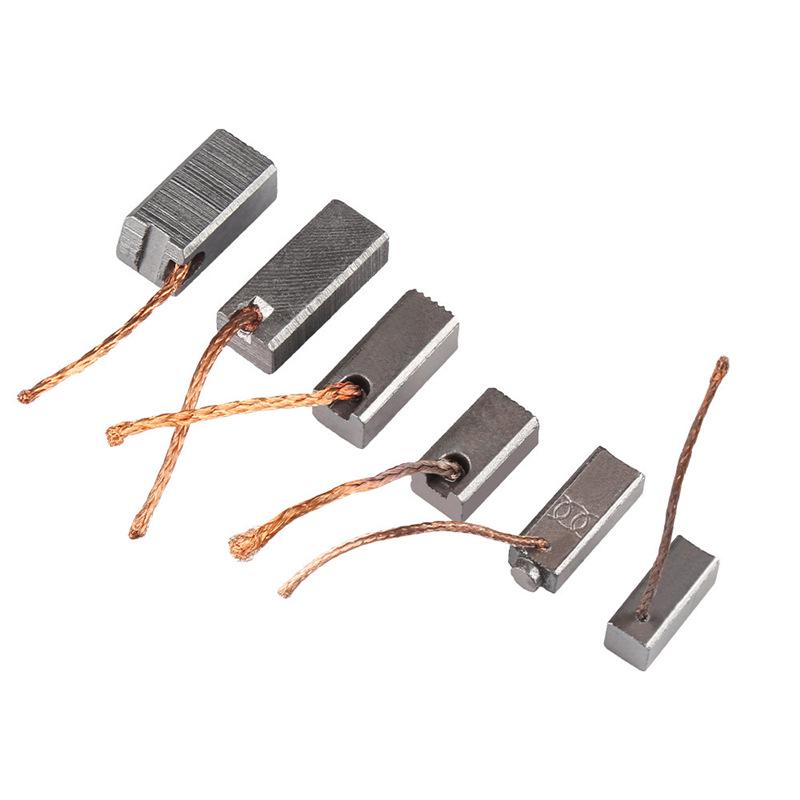 Compatible Carbon Brushes for Valeo, Remy, Jenory, Hanla Alternators - 4.5x6.5x17 mm, High Wear Resistance