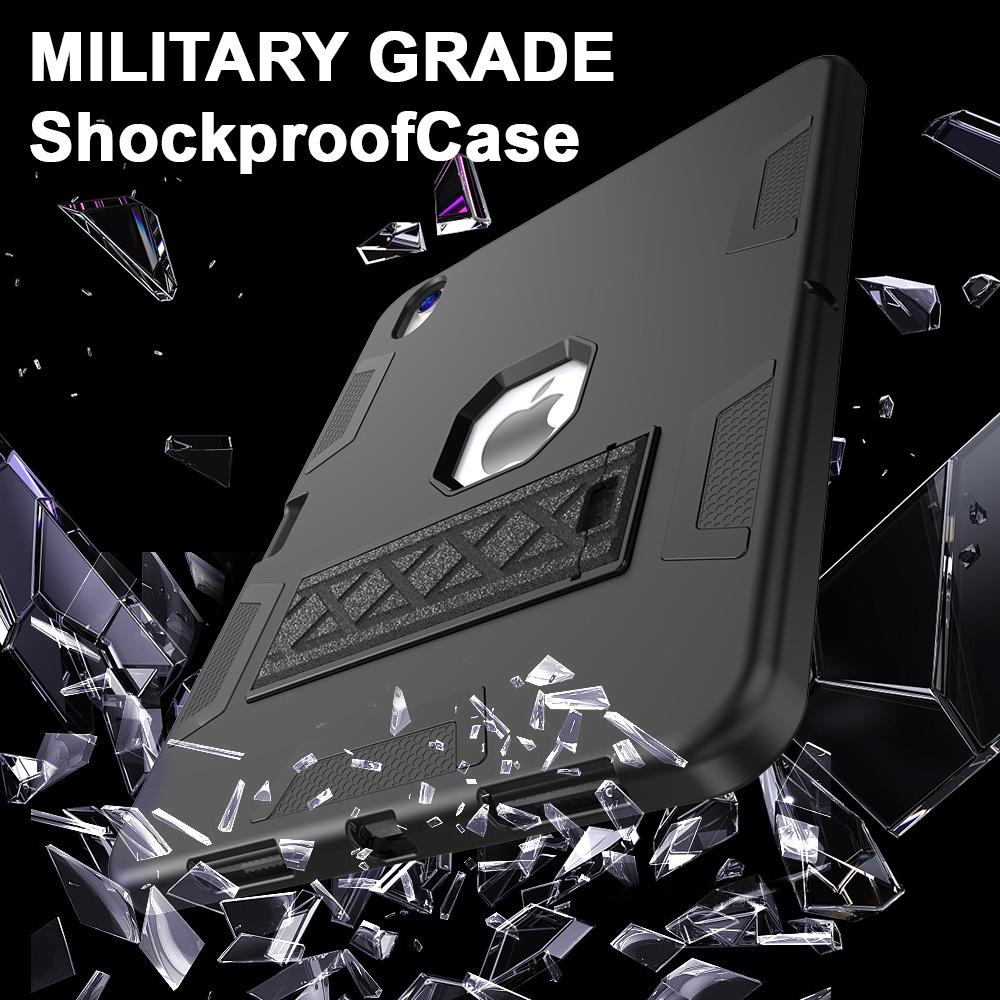 For iPad (2025)/iPad 10.9 (2022) Case Silicone+PC Kickstand Tablet Cover with Pencil Holder