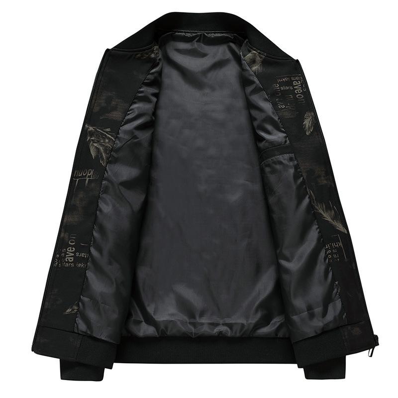 2026 New Men's Jacket Spring and Autumn Double-layer Casual Jacket Trendy Fashion Baseball Clothing Slim-fit Stand-up Collar Top