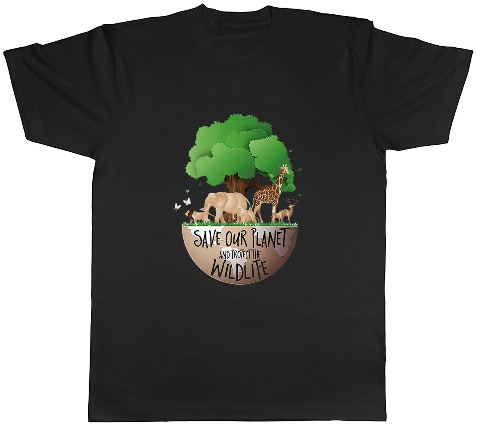 Save Our Planet Protect Our Wildlife Mens Unisex T-Shirt Tee XXXXL