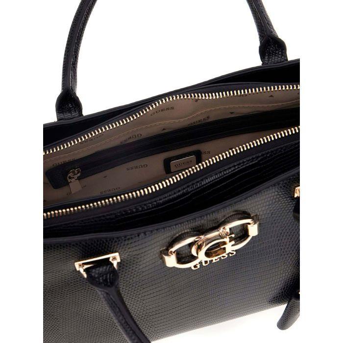 GUESS Sac à main noir pour femme - Salinge Luxury Satchel 314063