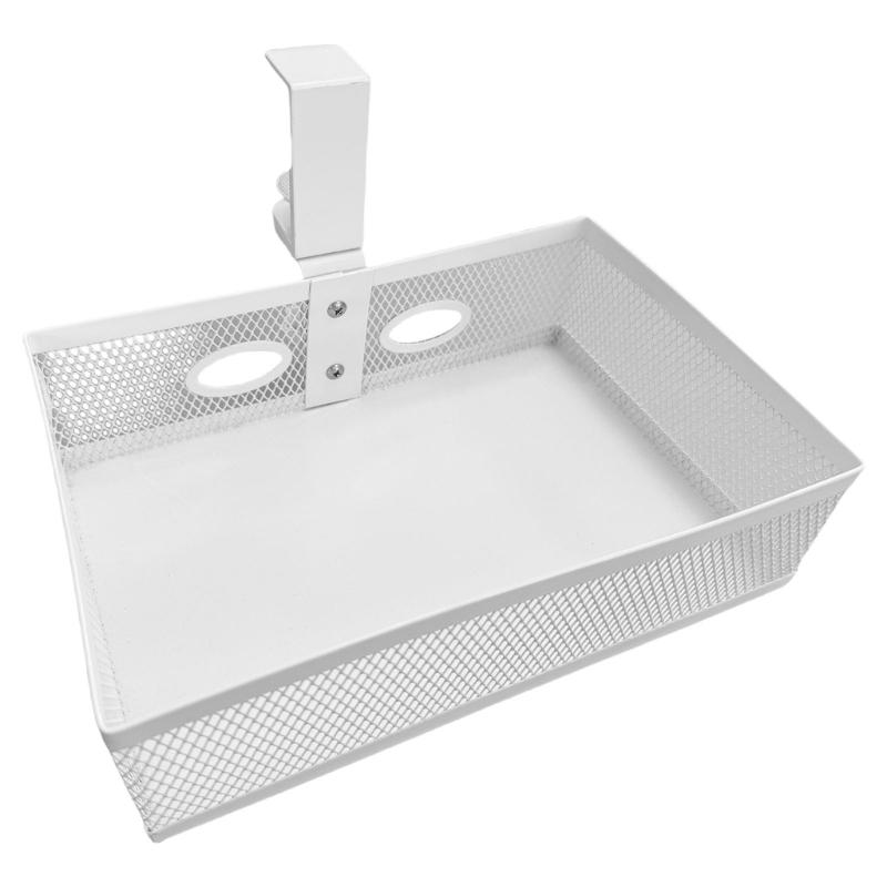 360 Degree Rotating Under Desk Storage Organizer Large Capacity Drawer Office Supplies Holder Metal Wire Basket