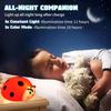 Type-C Rechargeable Ladybug Night Light Touch Control Silicone Table Lamp  Bedroom