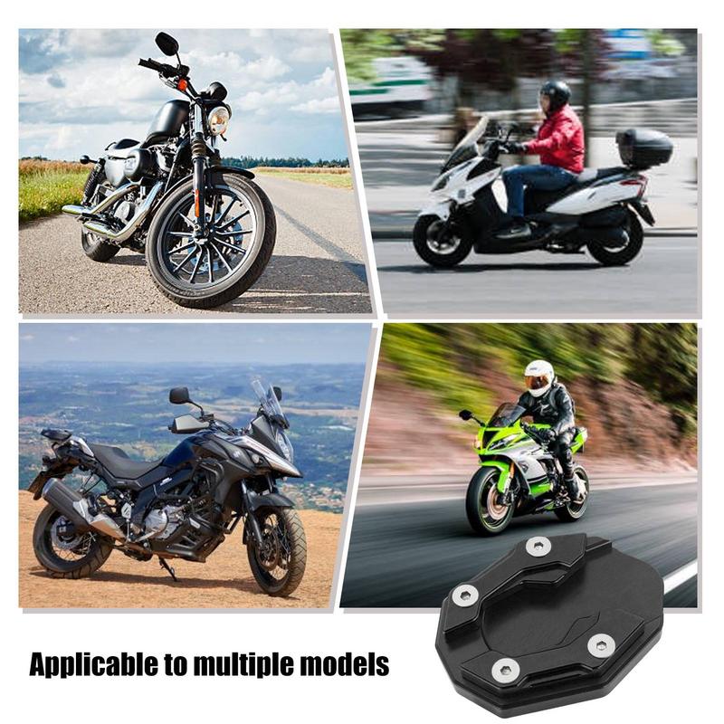 Motorcycle Kickstand Support Foot Side Stand Extension Pad Motorcycle Kickstand Extension Support Plate Foot Side Stand