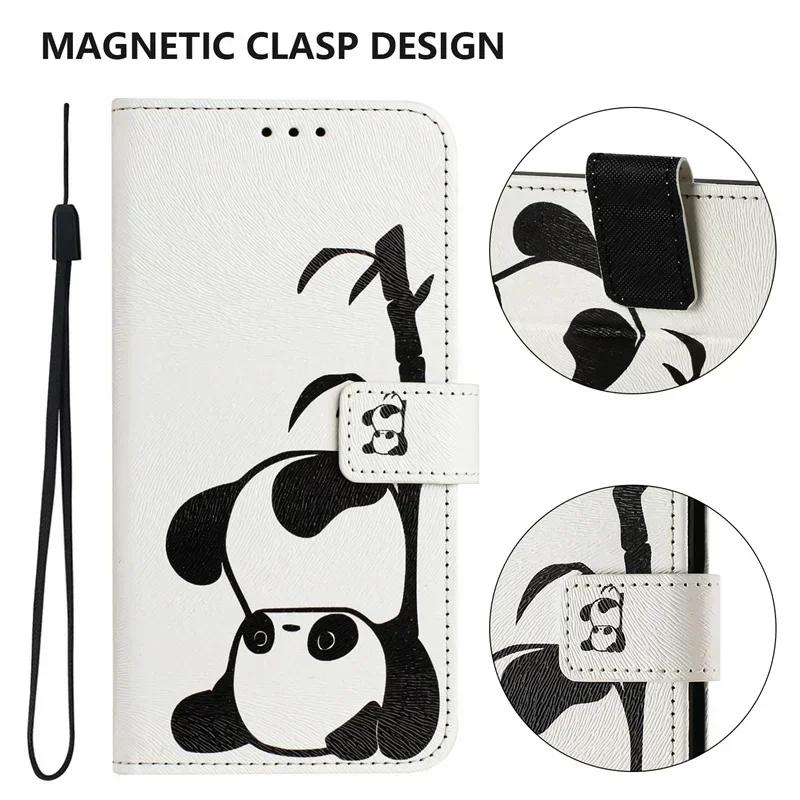 Pixel 9 Etui for Google Pixel 9 Pro XL Flip Funda Google Pixel 8a 7a 6a 8 Pro 5a 4a 5G Painted Pattern Leather Wallet Phone Case
