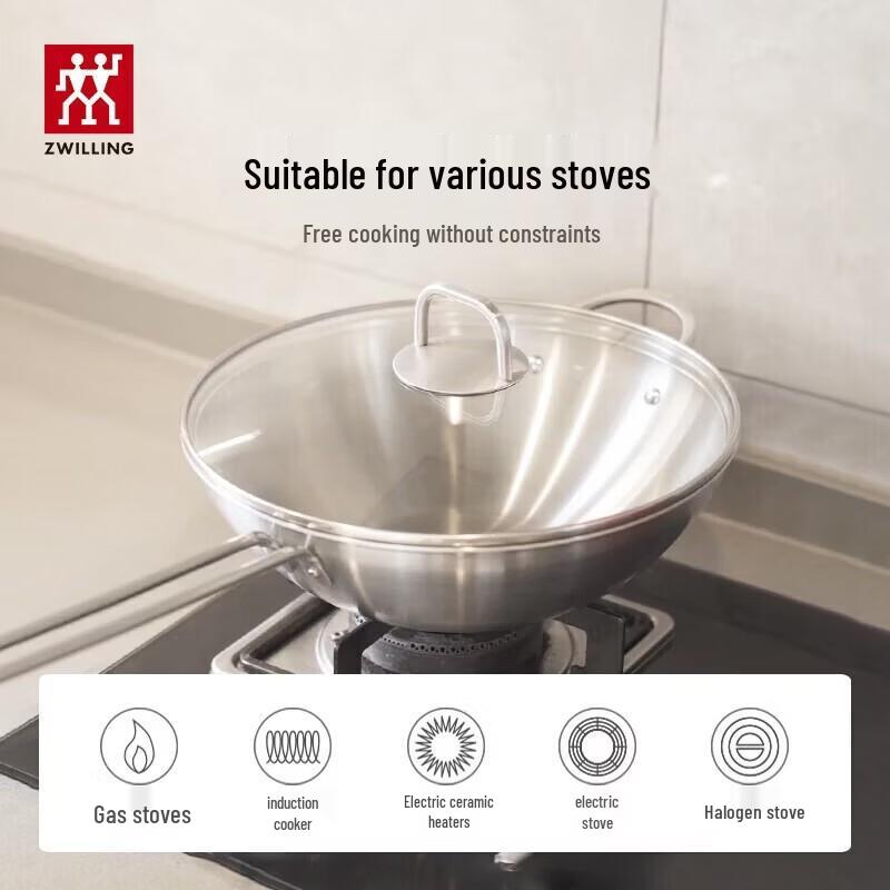 ZWILLING NovaPlu 304 Stainless Steel Chinese Wok