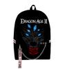 Klassisch Cool Dragon Age Dreadwolf 3D-Druck Studenten Schulrucksäcke Unisex Oxford Wasserdicht Notizbuch Multifunktionale Reiserucksäcke
