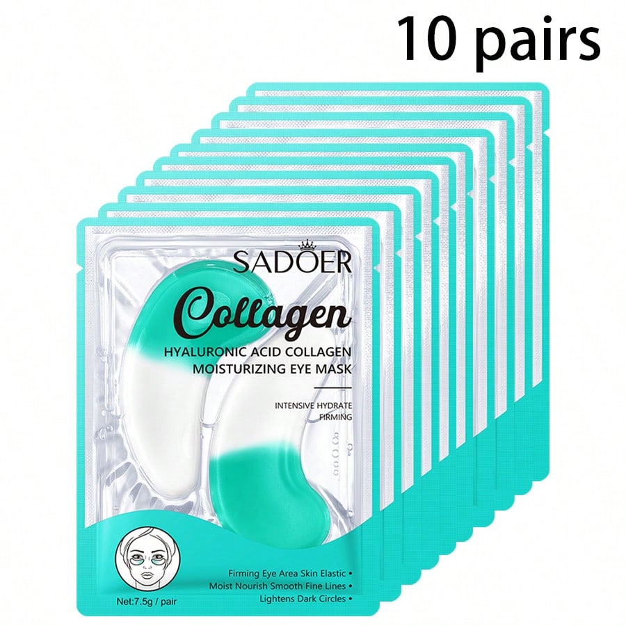 1 Pair/5 Pairs/10 Pairs Collagen Moisturizing Eye Mask, Gel Eye Mask, Fades Fine Lines And Wrinkles