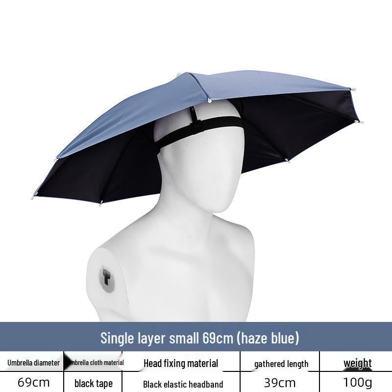 Large Rainbow Sun Hat Umbrella for Street Stalls and Fishing