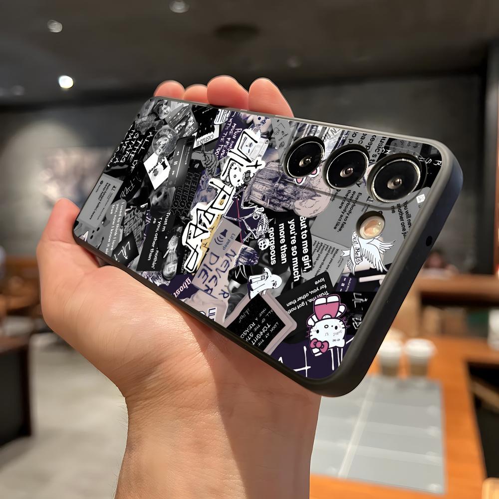 

L-Lil Peep Anime Phone Case For Samsung A56 A36 A26 A16 A15 A25 A35 A55 A14 A34 A24 A54 Black Soft Shell Samsung A13 5G