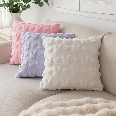 Easter Decorative Pillow Cover, Sofa Holder Pillow Plush Imitation Lace, Decoration Winter Home Decor