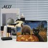 Durable Halloween Bag Storage Bag, with Pattern Printed, Smooth Zipper Tight Sealing Canvas Makeup Large Capacity Travel Cosmetic Pouch Small Object