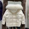 European winter new luxury fur big fur collar hooded down jacket women's medium and long thickened fashion coat
