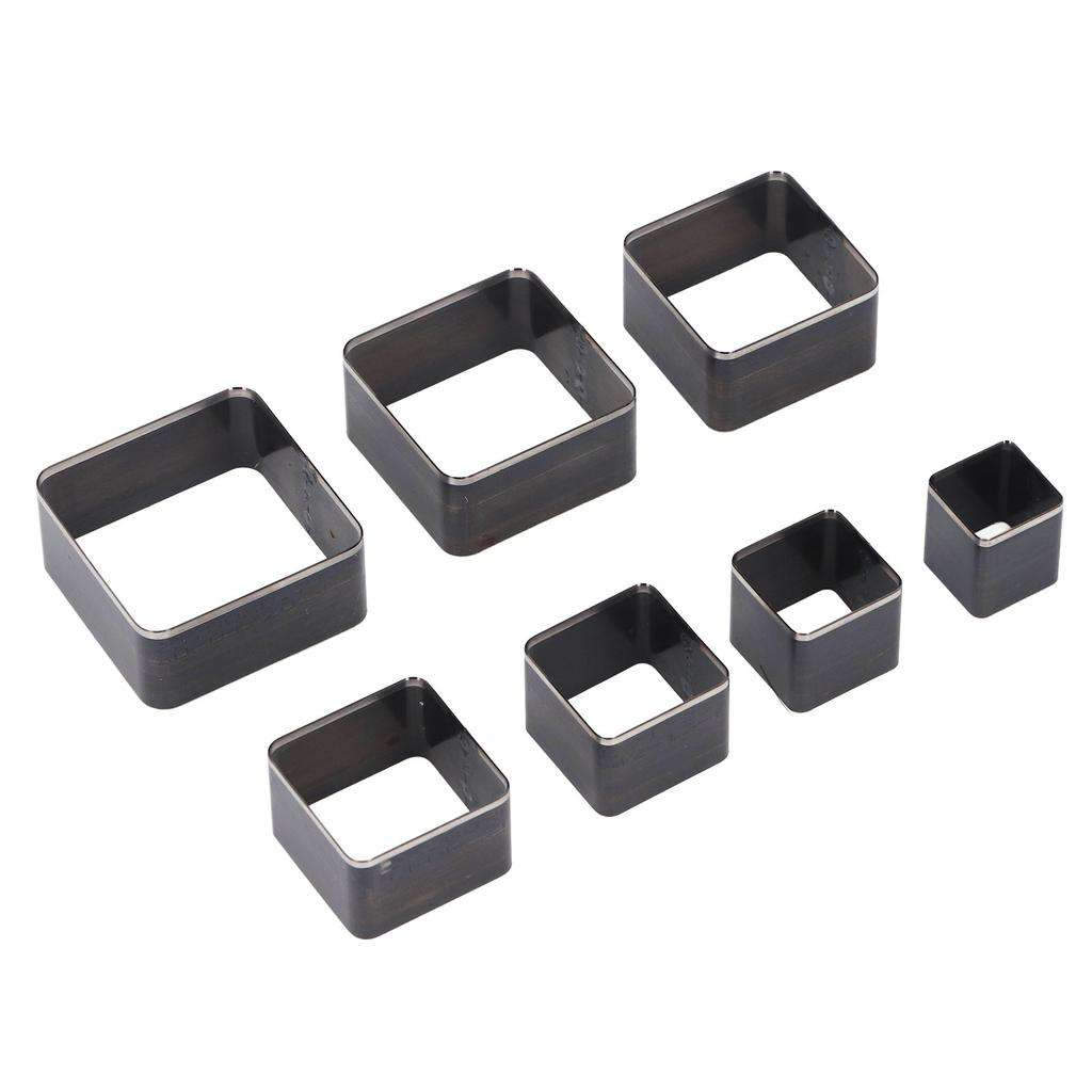 Juego de Troqueles de Corte de Cuero de 7 Piezas Acero de Aleación Rectángulo Juego de Troqueles de Perforación 20 25 30 35 40 45 50mm Longitud del Lado