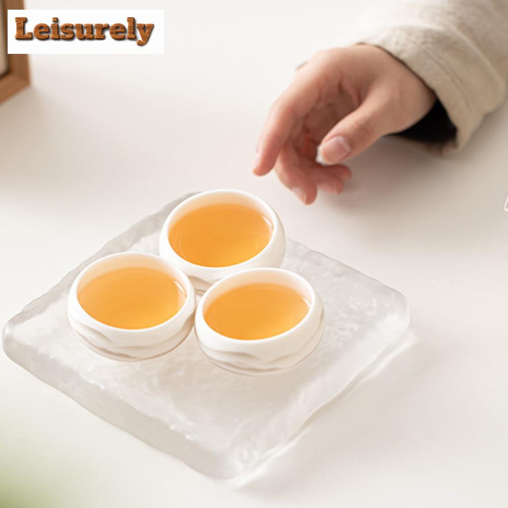 2pc/set Sheep Butter Jade Porcelain Teacup Ink Mountain Master Cup Small Tasting Tea Bowl Arhat Personal Mug Zen Kung Fu Teaware