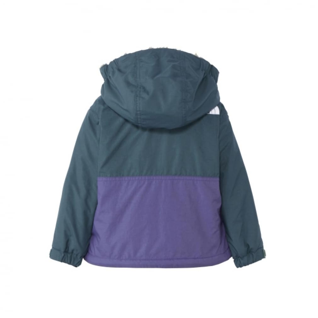 The North Face Baby Compact Nomad Atlantic Deep Size 90 Jacket, Unisex, Windproof, Water-Repellent, Lightweight, Green/Cave Blue,