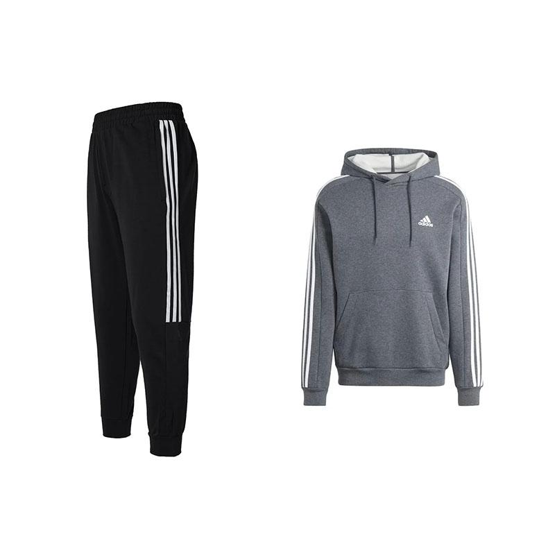 

Adidas Vintage Knitted Long Pants Outdoor Casual Sports Three Stripe Long Sleeve Hoodie Sweatshirt Set Men Set IJ6475+IA8182 M