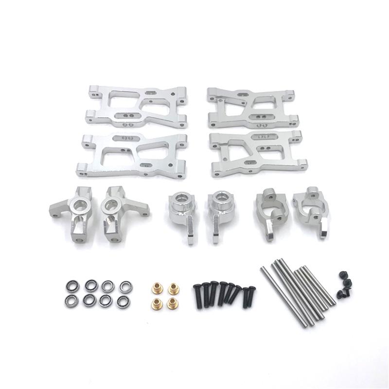 Wltoys 144001 144010 124007 124008 124016 124017 124018 124019 Metal Suspension Arms Steering Cup Hub Carriers Set Upgrade Parts