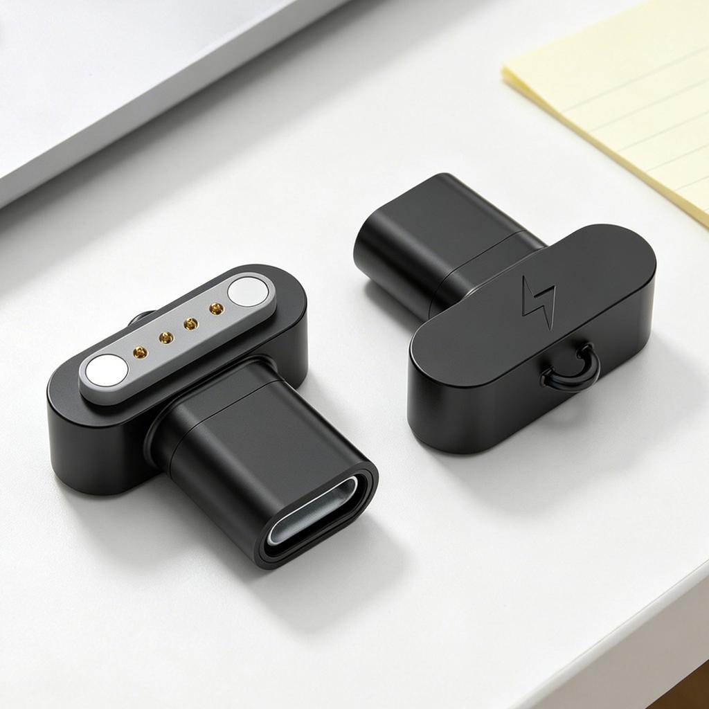 USB-C-Adapter für PLUAD NOTE AI/PLAUD NOTE PRO AI Sprachrekorder 4 Pins Schnellladekabel-Konverter mit Lanyard-Loch