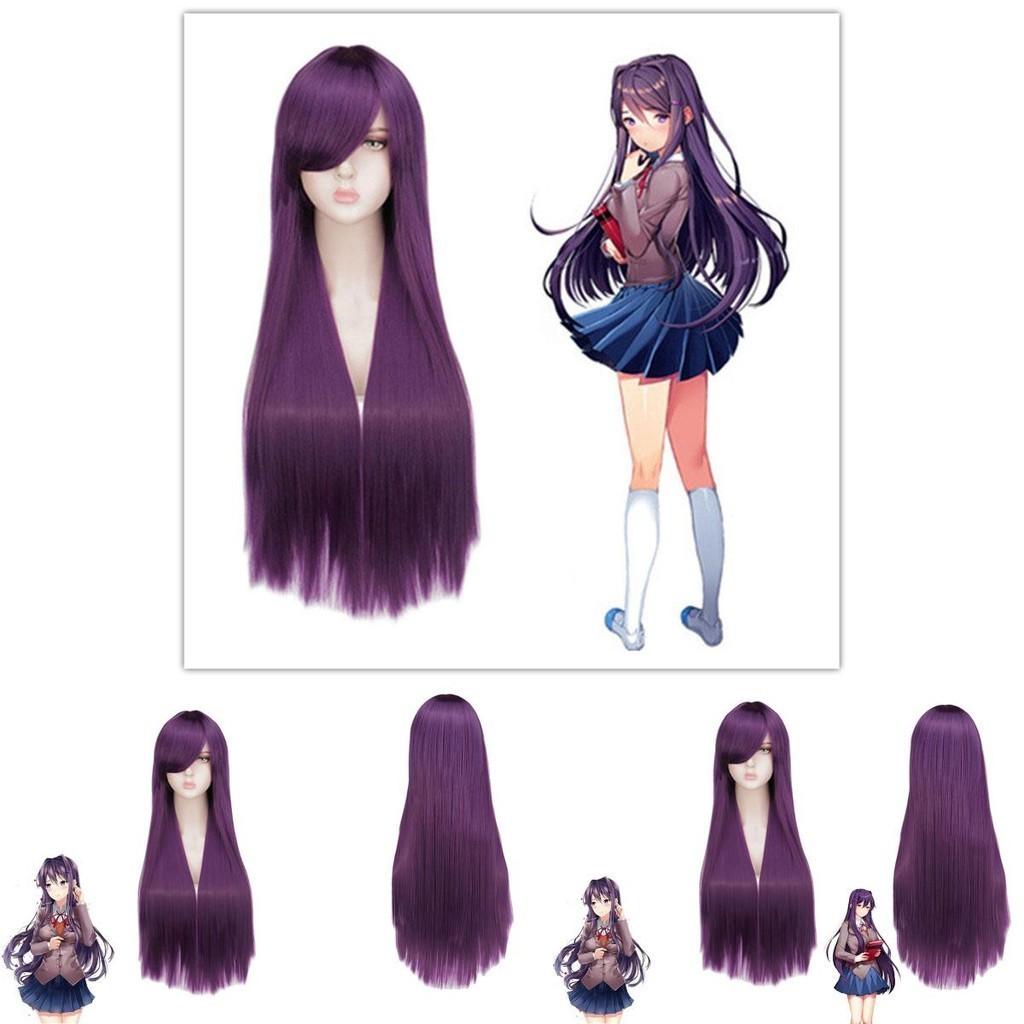 Perucă Sintetică Lungă Pentru Cosplay Anime Doki Doki Literature Club Yuri