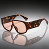 Trendy Unisex Large Frame European-American Style Sunglasses with Integrated Lenses - Sun Protection, Personality Enhanced, Model 89265