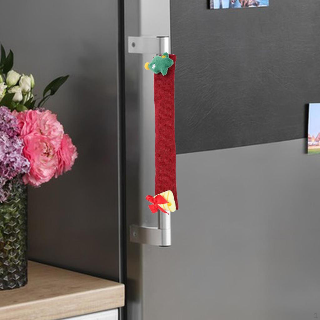 Christmas Fridge Cover Door Pull Gloves Multipurpose Kitchen Appliances Microwave