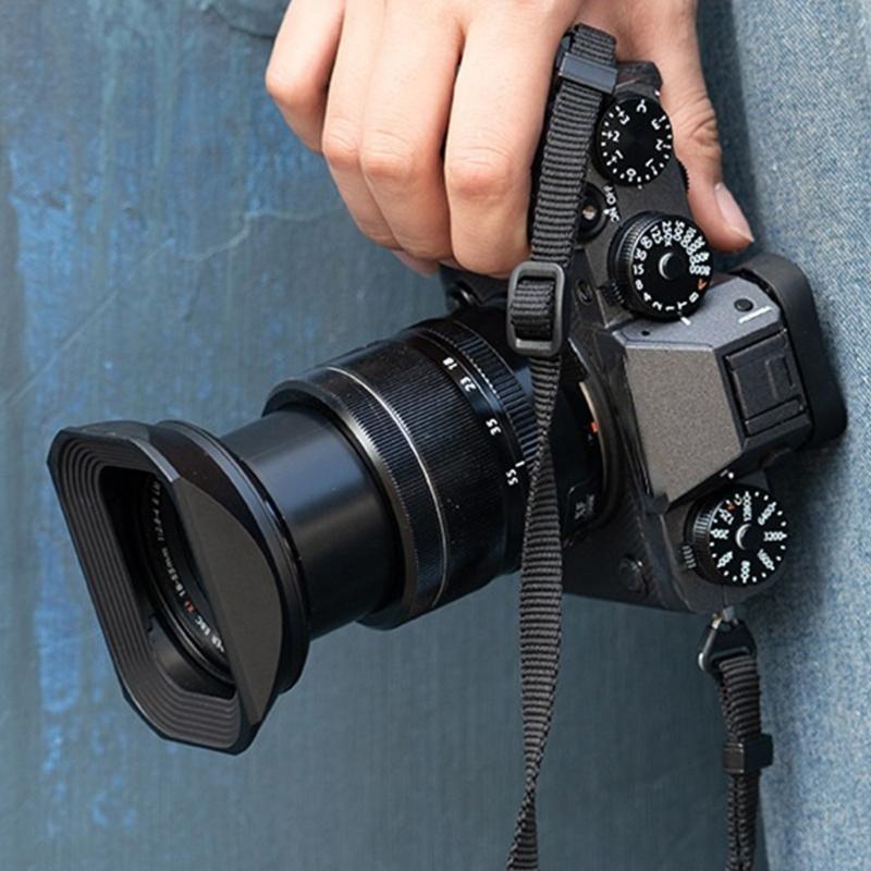 XF18-55 Lens Hood for 18-55mm F2.8-4 X-T30II X-T30II XT30II X-T4 X-T30 X-T20 Camera Square Lens Shade Replacement