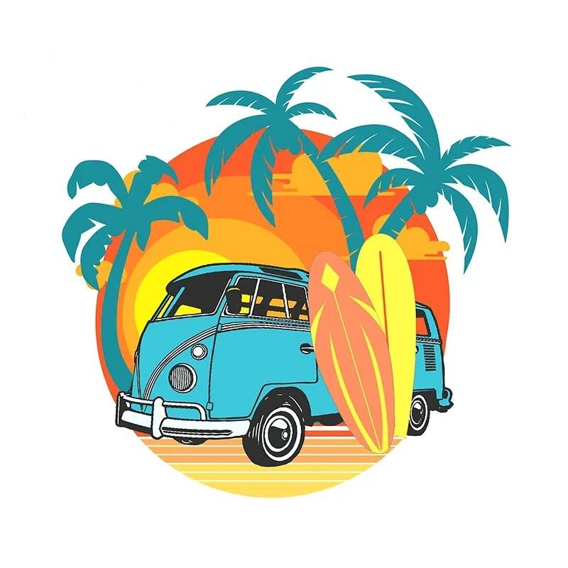 LYKX Fashion Camper Travel Car Stickers Vinyl Decals Car Motorcycle Bumper Body Rear Window Decorative Decals