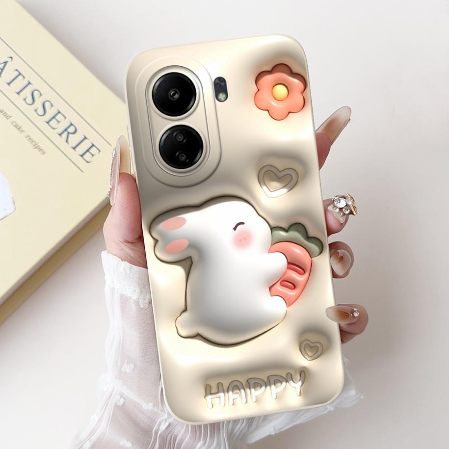 For Xiaomi Redmi 13C 4G Case Cute Cartoon Panda Capa Shockproof Silicone Phone Cover For Xiaomi Poco C65 Redmi13C 13 C 4G Bumper
