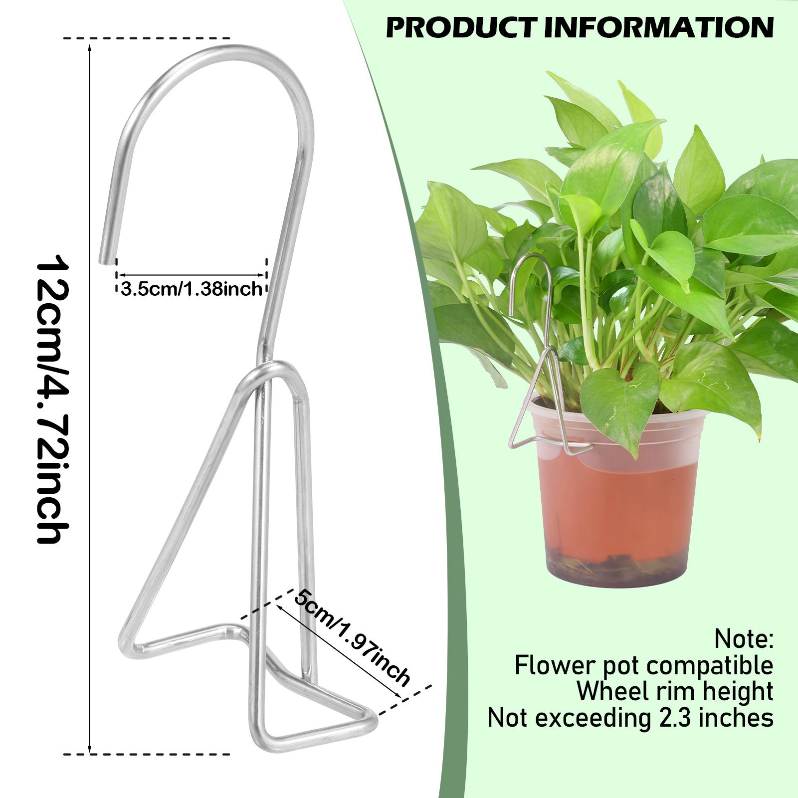 

20Pcs Terracotta Pot Hanger Hook Stainless Steel Flower Pot Holder Clip Anti-Rust Plant Hanger Wall Clip Gardening Accessories