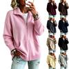 Women's Knit Cardigan with Lapel Collar and Front Zipper, Casual Outerwear for Everyday Wear