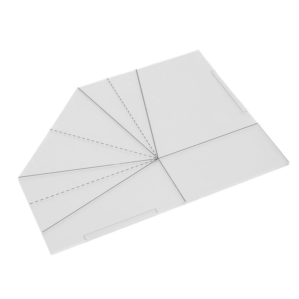 Faltbare Lebensmittelkorb-Nähvorlage, transparente Acryl-Nähvorlage für Handtaschen, DIY-Nählineal