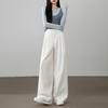 Pleated Waist Straight-Leg Casual Pants