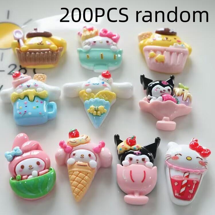 20/200PCS Cute Shiny Dessert Cake DIY Cream Glue Phone Case Hair Clip Accessories Resin Accessories Handmade Materials