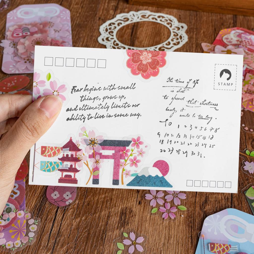 180 Cherry Blossom Sakura Scrapbook Japanese Flower Decorative Petal Planner Adult Diary Card Photo Handmade Stickers, Stickers, Stickers, Stickers,