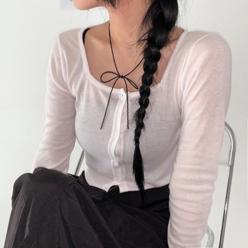 

Ожерелье с мерцающими лентами Blue City, черное прозрачное ожерелье, 2 цвета