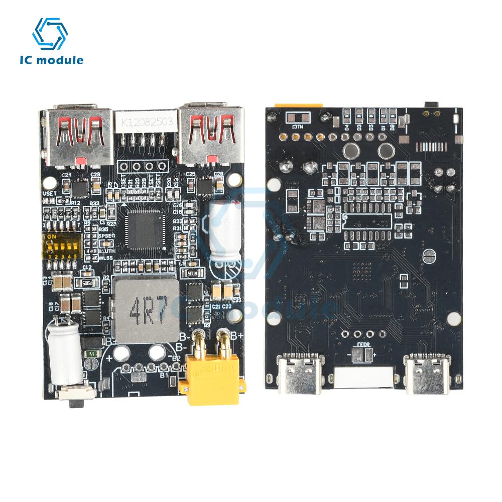 2-7S 100W Lademodul Dual-USB & Typ-C Schnellladung Mobile Power Motherboard Unterstützung Lithium-Akku Lithium-Eisenphosphat