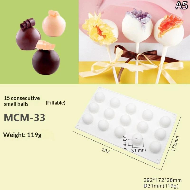 New Cherry Persimmon Pomegranate Strawberry Lemon Durian Fruit Series Cake Silicone Mold Baking Mousse Mould Cake Decoration