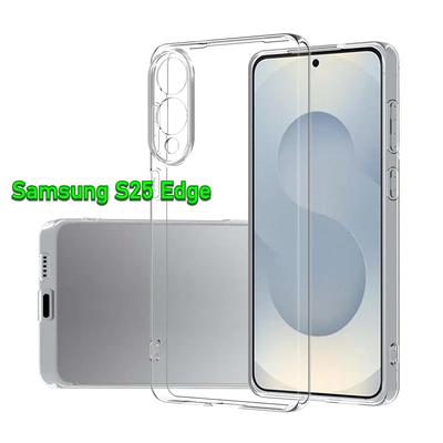 Für Samsung S25 Edge S25Edge 5G Dünne, klare, weiche TPU-Telefonhüllen für Galaxy S25 Ultra S25 Plus Transparente Silikonrückseite
