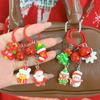 Cartoon Santa Claus Snowman Pendant Key Ring Cute Christmas Keychain Backpack Decoration Accessories Christmas New Year Gifts