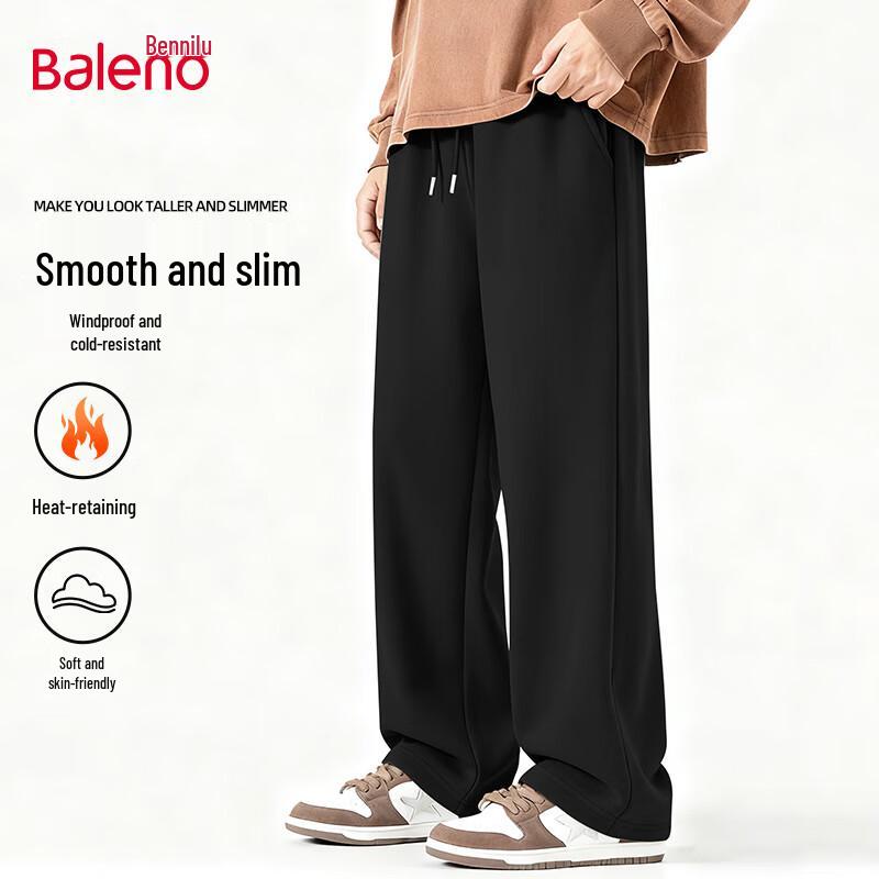 

Baleno Men s Winter Fleece-Lined Straight-Leg Casual Pants L