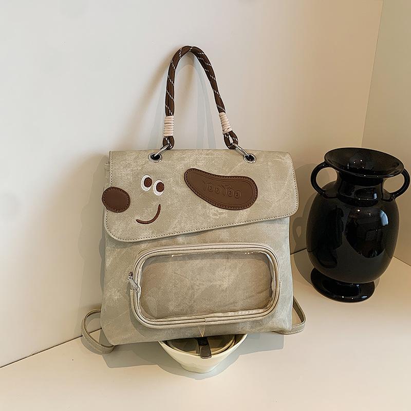 New Cute Cartoon Backpack For Women Korean Style Frosted Large Capacity High Quality Commuter Handbag Sweet Ulzzang Y2K Ita Bag
