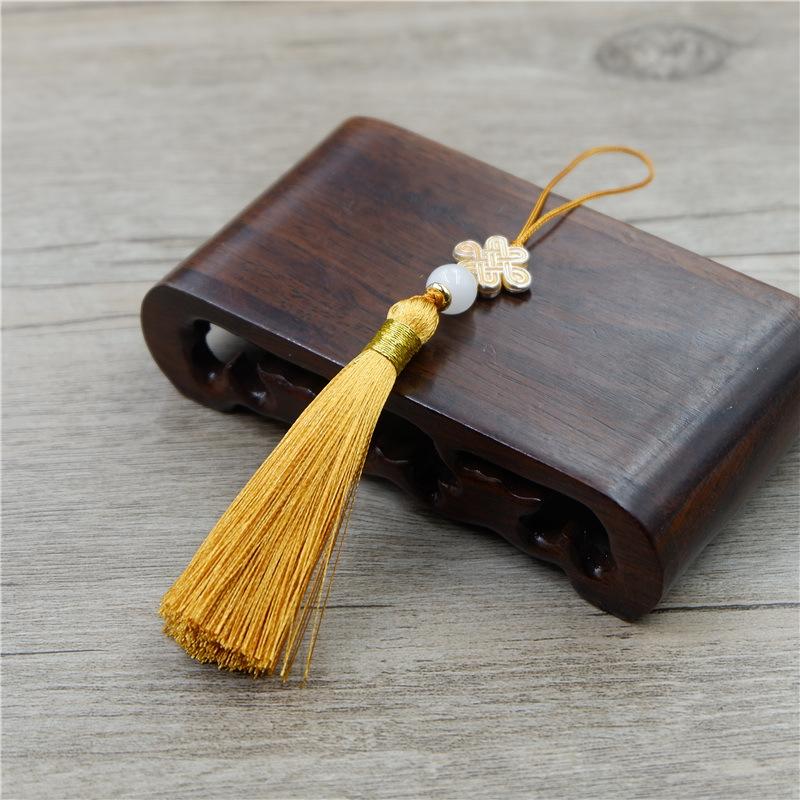 Mini Small Chinese Knot Fringed Ear, Chinese Wind Hand Bookmark Case Hanging Ear Accessories Pendant Small Fringed Pendant