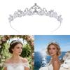 Fashionable Silver Bridal Tiaras with Rhinestones Adjustable Queen Crowns Portable for Prom and Stage Performances