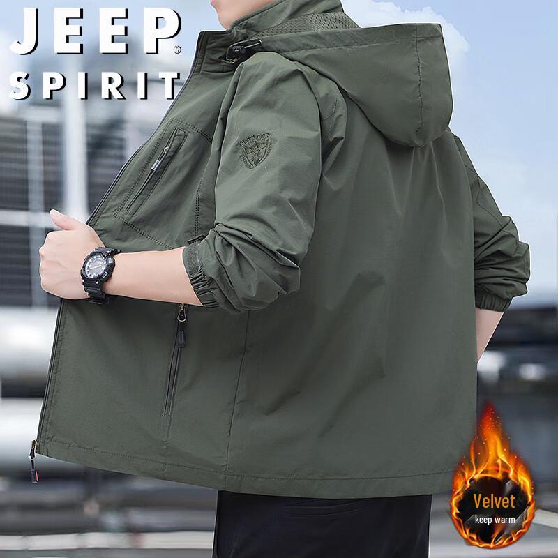 

JEEP SPIRIT Men s Fleece-Lined Hiking Jacket 4XL