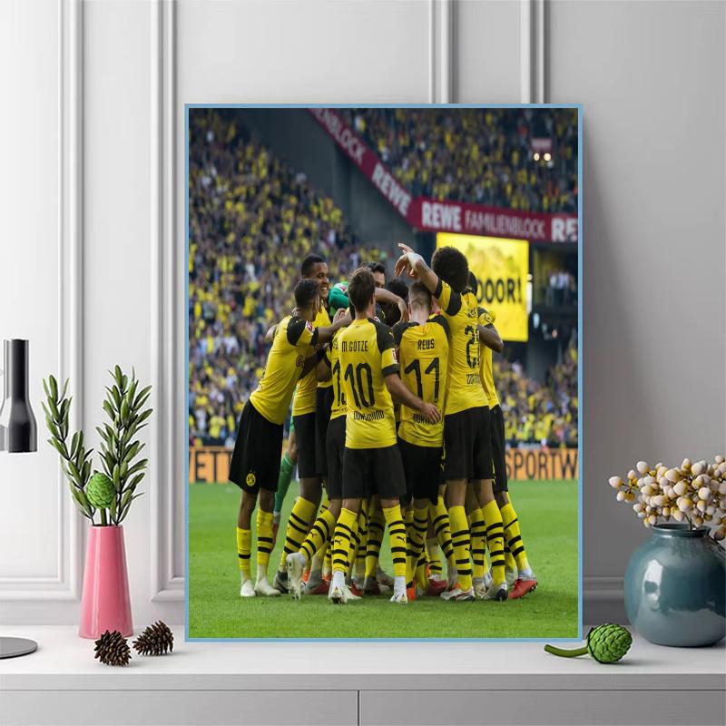 Dortmund Pattern  3pcs 100% Round Full Drill 5D DIY Diamond Painting Embroidery Cross Stitch Rhinestone Décor