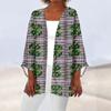 Women's Casual Fashion Caot Printed Lightweight Medium Length Jacket Cardigan