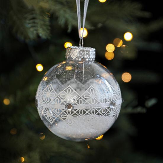 Christmas Ball Ornament Faux Pearls Tree Decoration Festive Hanging Baubles with Rope Home Store Decor